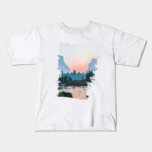 Beautiful Mountain Lake Landscape Kids T-Shirt